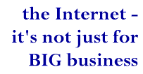[the Internet - it's not just for BIG business]