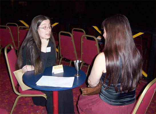 Discussing her marital prospects
